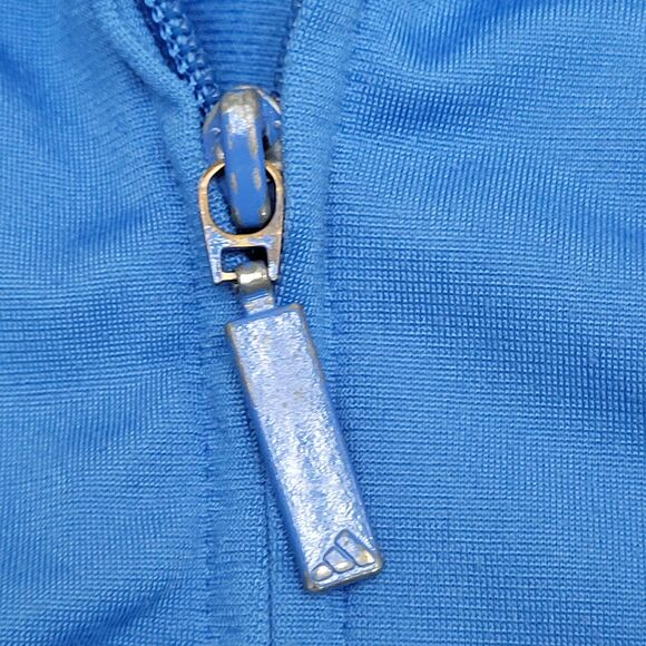 ADIDAS Track Jacket Small 19x27 Blue White Trim Trefoil - Picture 13 of 15